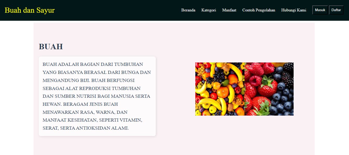 buah dan sayur